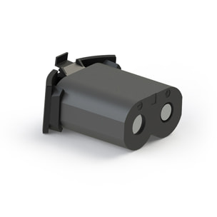 Jeu de 4 pieds de lit noirs (2 lumineux + 2 classiques) | Metal | Hauteur 16 cm