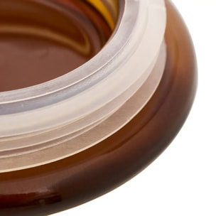 Pot rangement à cotons verre teinté marron