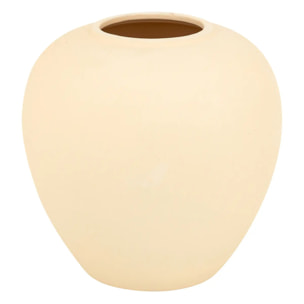 Vase boule Rily céramique beige H22cm