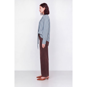 Kocca - Camicia da donna a righe con fiocco al collo Donna