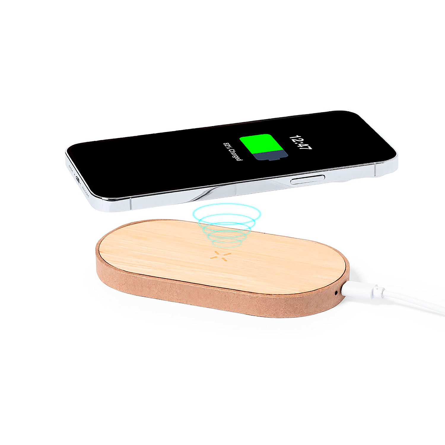 Caricabatterie wireless Nature Bamboo da 10 W