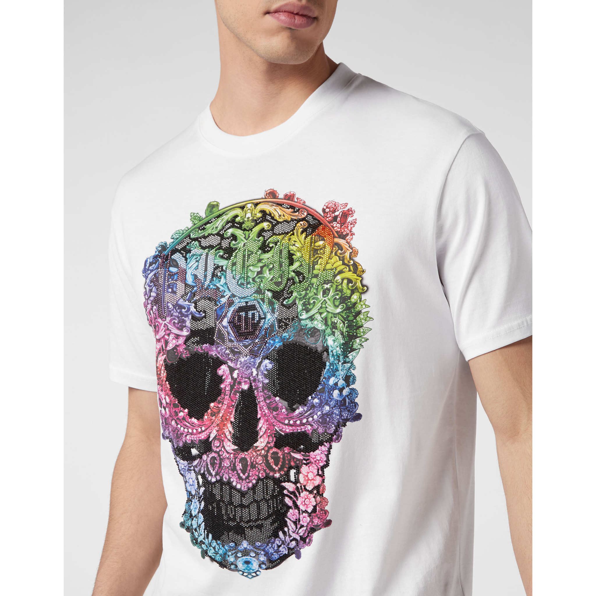 PHILIPP PLEIN Maglietta a girocollo SKULL