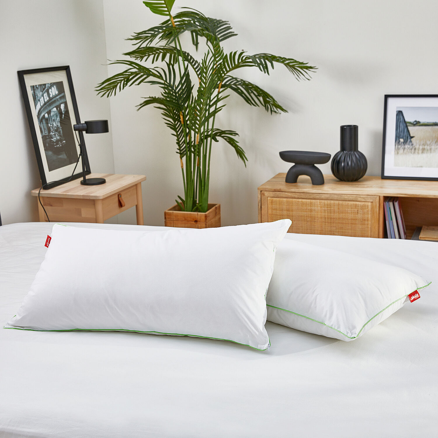 Almohada de plumón antiácaros | Firmeza Alta