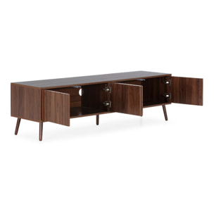 Mueble TV Lluvia 4 puertas efecto Nogal