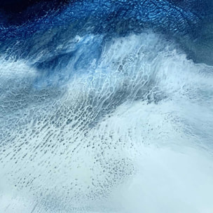 Tableau bleu rivage Tableau plexiglas