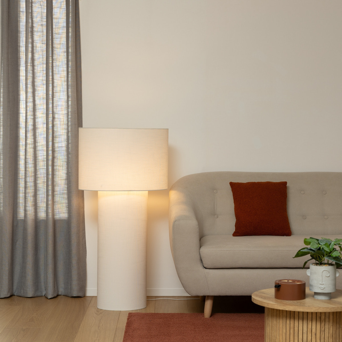Lampadaire "Eira" H115cm blanc