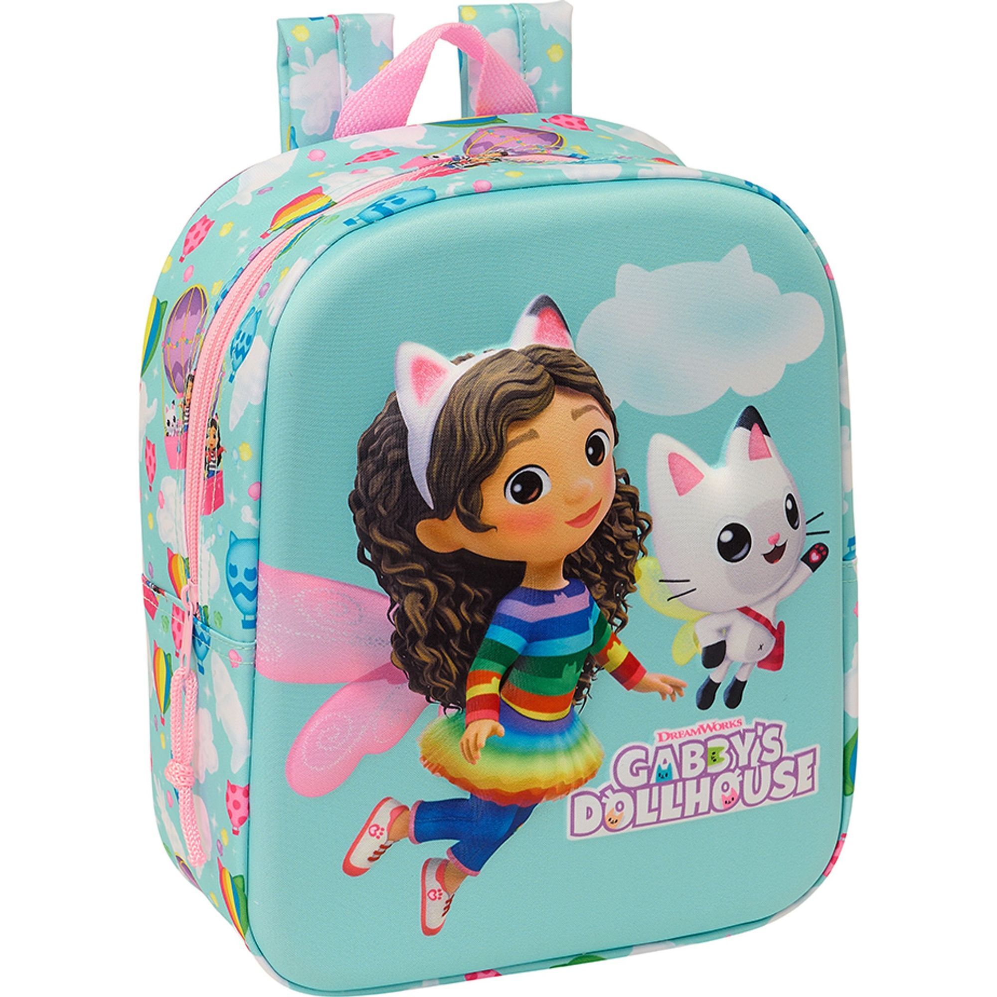 Mochila guarderia 3d bolsillo red gabbys dollhouse