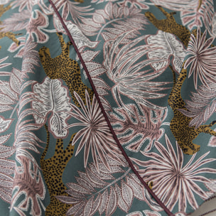 Parure de lit Housse de couette + taies carrées unie en coton, LUXURIA, Multicolore