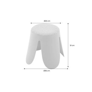 Tabouret empilable enfant bouclette texturée (lot de 2) NIKI KIDS