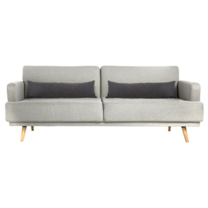 Canapé convertible "Jack" 3 places gris souris