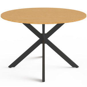 Table de jardin Milazzo ronde 120cm effet bois