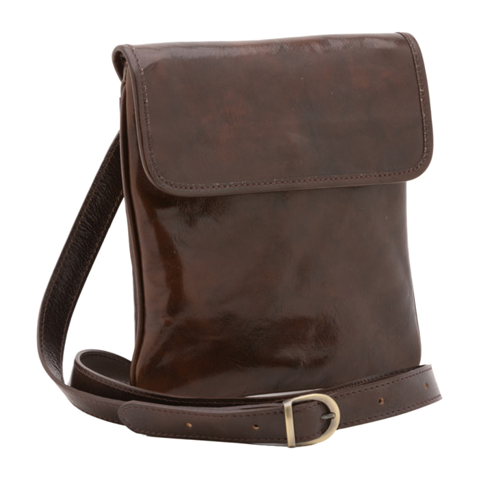 Borsa a tracolla  da uomo In Vera pelle Made in Italy 25x23x4 cm