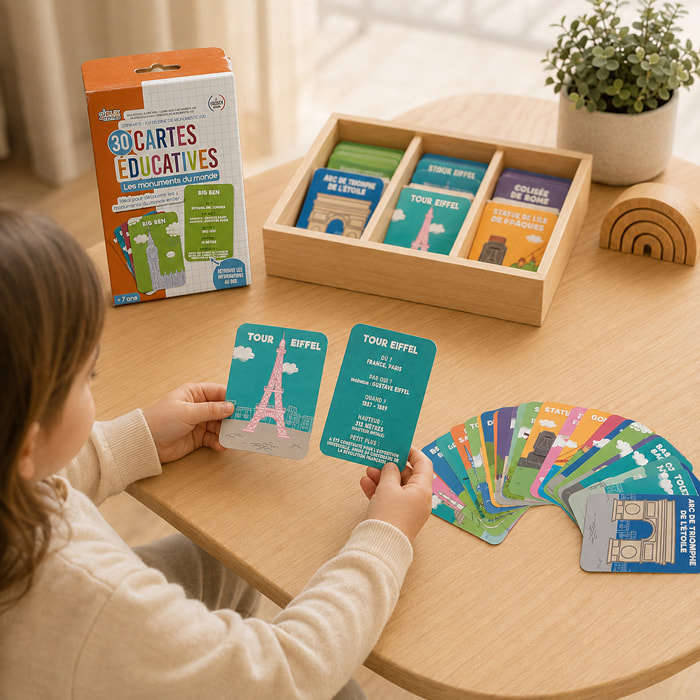 CARTE EDUCATIVE J APPRENDS LES MONUMENTS X30