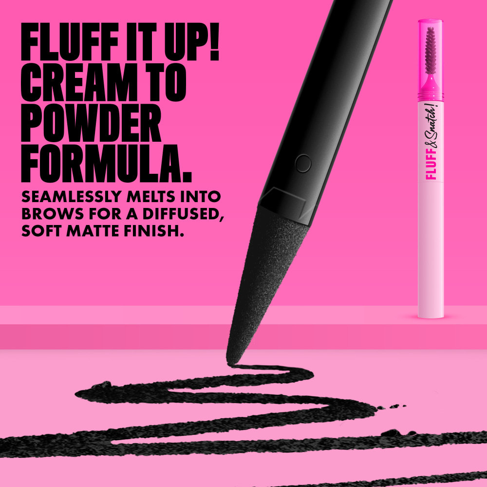 NYX Professional Makeup Fluff & Snatch Crayon Sourcil Précision Effet Poudré BLACK