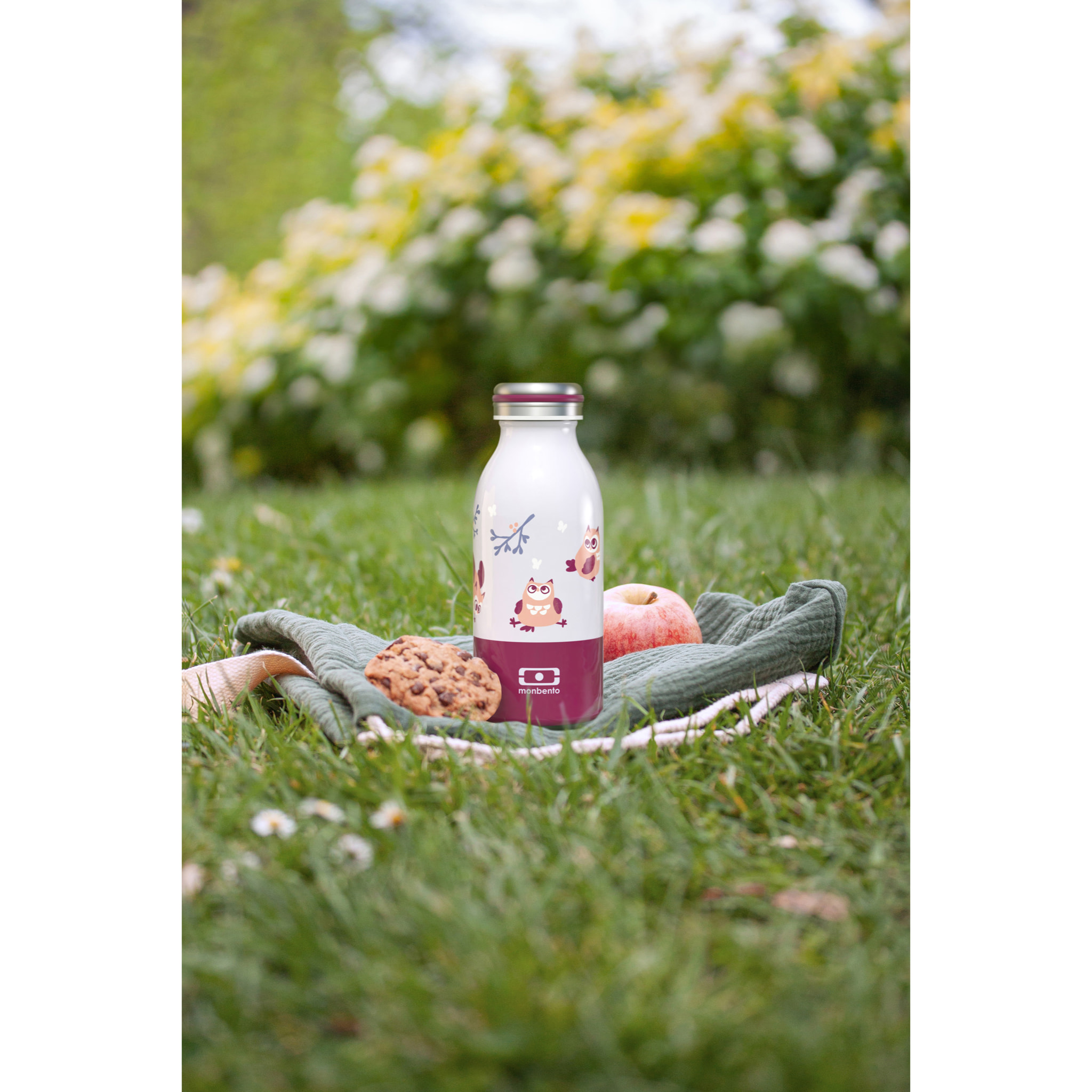 Bouteille isotherme enfant Cooly 350ml Violet Chouette