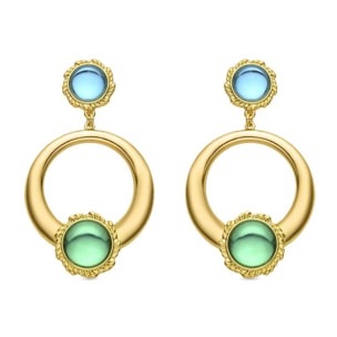 Pendientes Lux by Lux acabadoss en oro amarillo 18K