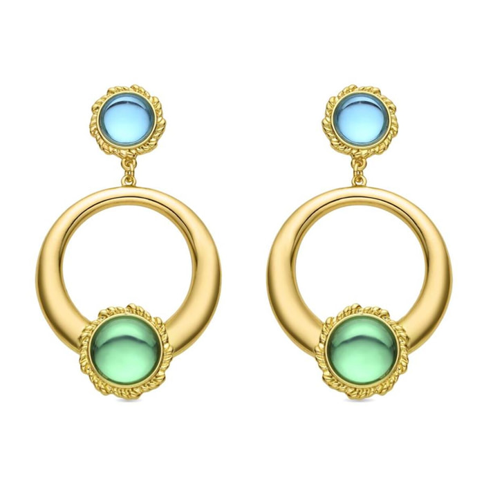 Pendientes Lux by Lux acabadoss en oro amarillo 18K