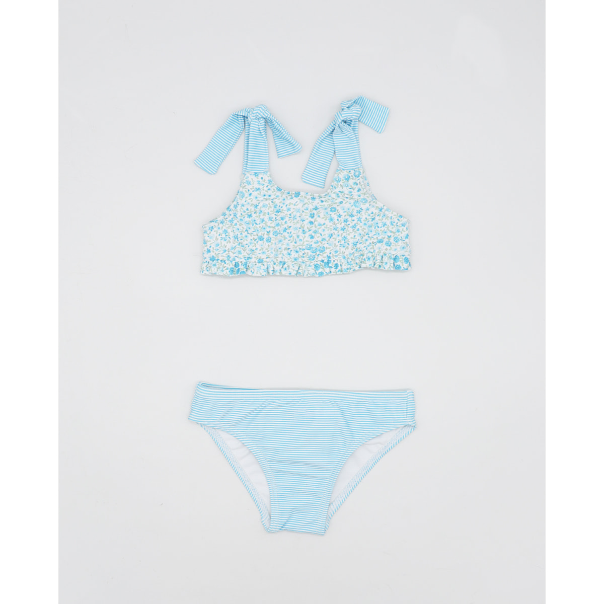 BIKINI FLOR BABY CON TIRANTE ANCHO Y LACITOS