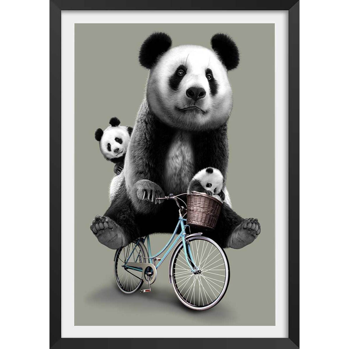 Affiche enfant petang  Affiche + cadre en bois - Noir