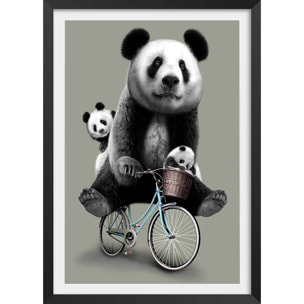 Affiche enfant petang  Affiche + cadre en bois - Noir