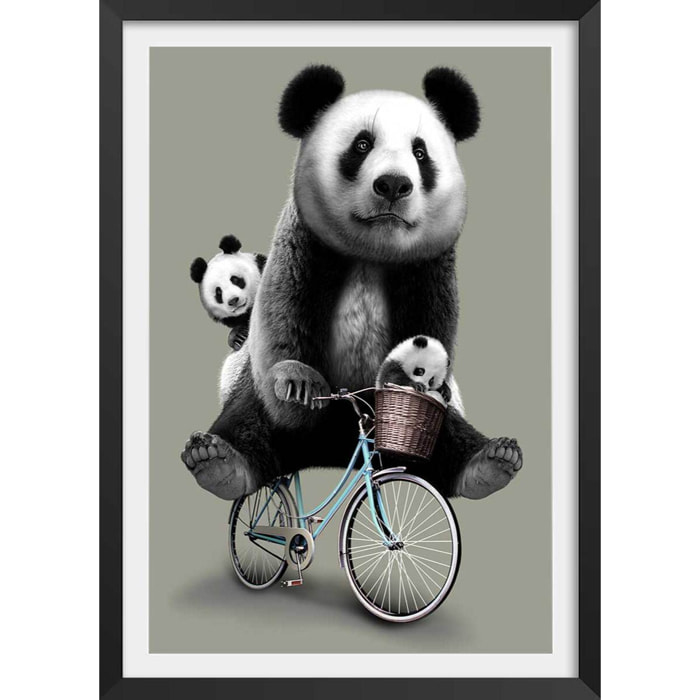 Affiche enfant petang  Affiche + cadre en bois - Noir