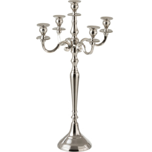 J-Line Candleholder 5 Arms Classic Aluminium Silver Small