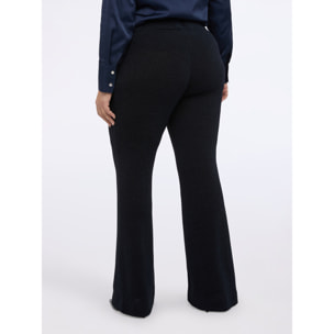 Fiorella Rubino - Pantalones Flare scuba lurex - Azul