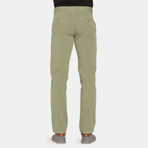 PANTALONE CHINO DA UOMO IN GABARDINA LEGGERA DI COTONE