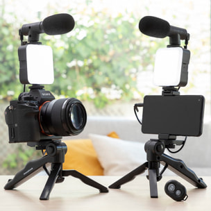 Kit Vlogging con Luce, Microfono e Telecomando Plodni InnovaGoods 6 Pezzi