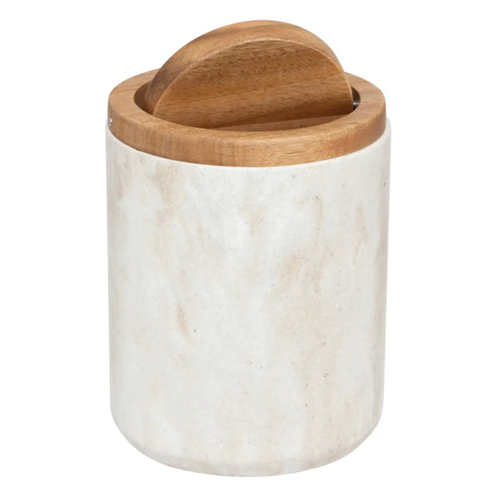 Poubelle de table "Côme" effet travertin