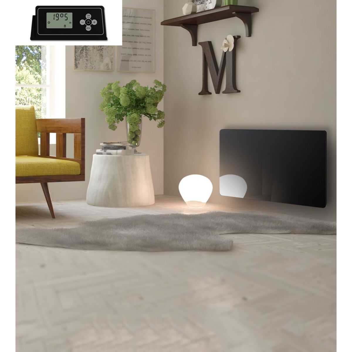 Panneau Rayonnant Verre Compact 1500w