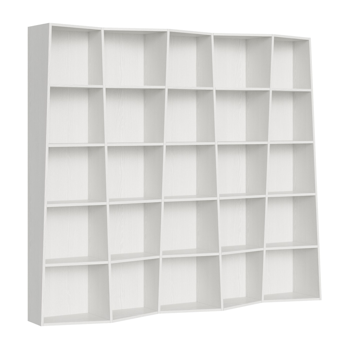 Estantería moderna Trek 5 elementos fresno blanco