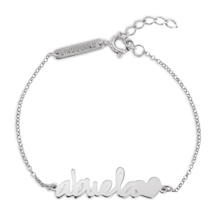 Pulsera Abuela Heart Plata