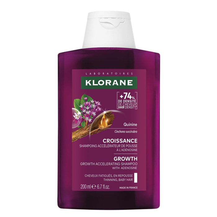 Croissance - Shampoing Accélérateur de Pousse à l'Adénosine et à la Quinine