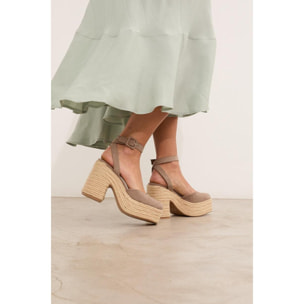 Sandalias de tacón Tina Topo Straw 11.5 cm
