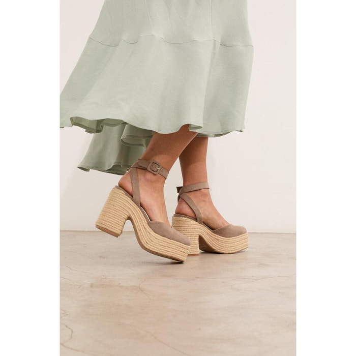 Sandalias de tacón Tina Topo Straw 11.5 cm