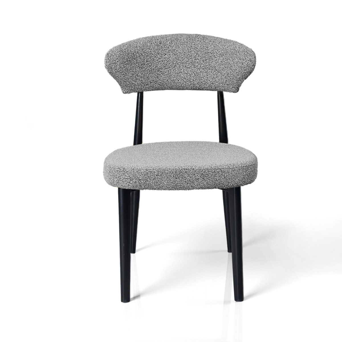 Lot de 2 chaises de salle à manger Tomasucci MELANIA, en tissu, gris, 57 × 48 × 81 cm