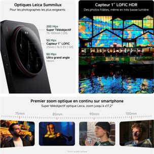 Smartphone XIAOMI 17 Ultra conçu avec Leica 512Go Noir 5G