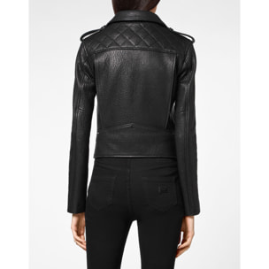 PHILIPP PLEIN Leather Biker ICONIC PLEIN