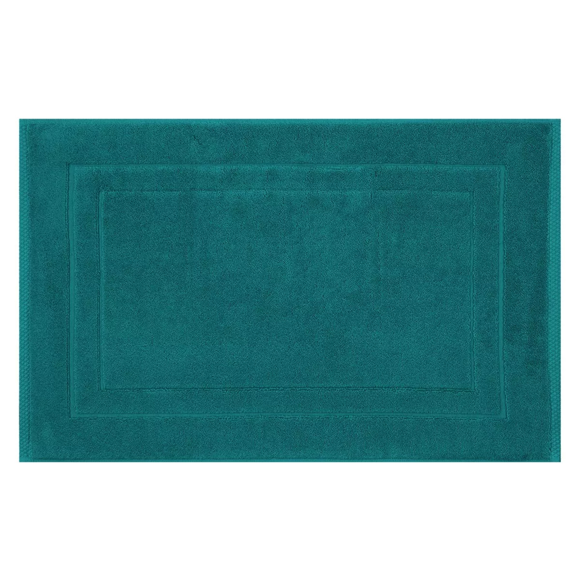 Tapis de bain pur coton 900 g/m² uni vert Elea emeraude