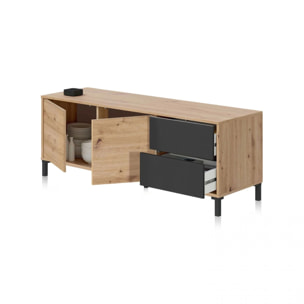 Mueble TV Brooklyn Gris Antracita - Roble Nodi