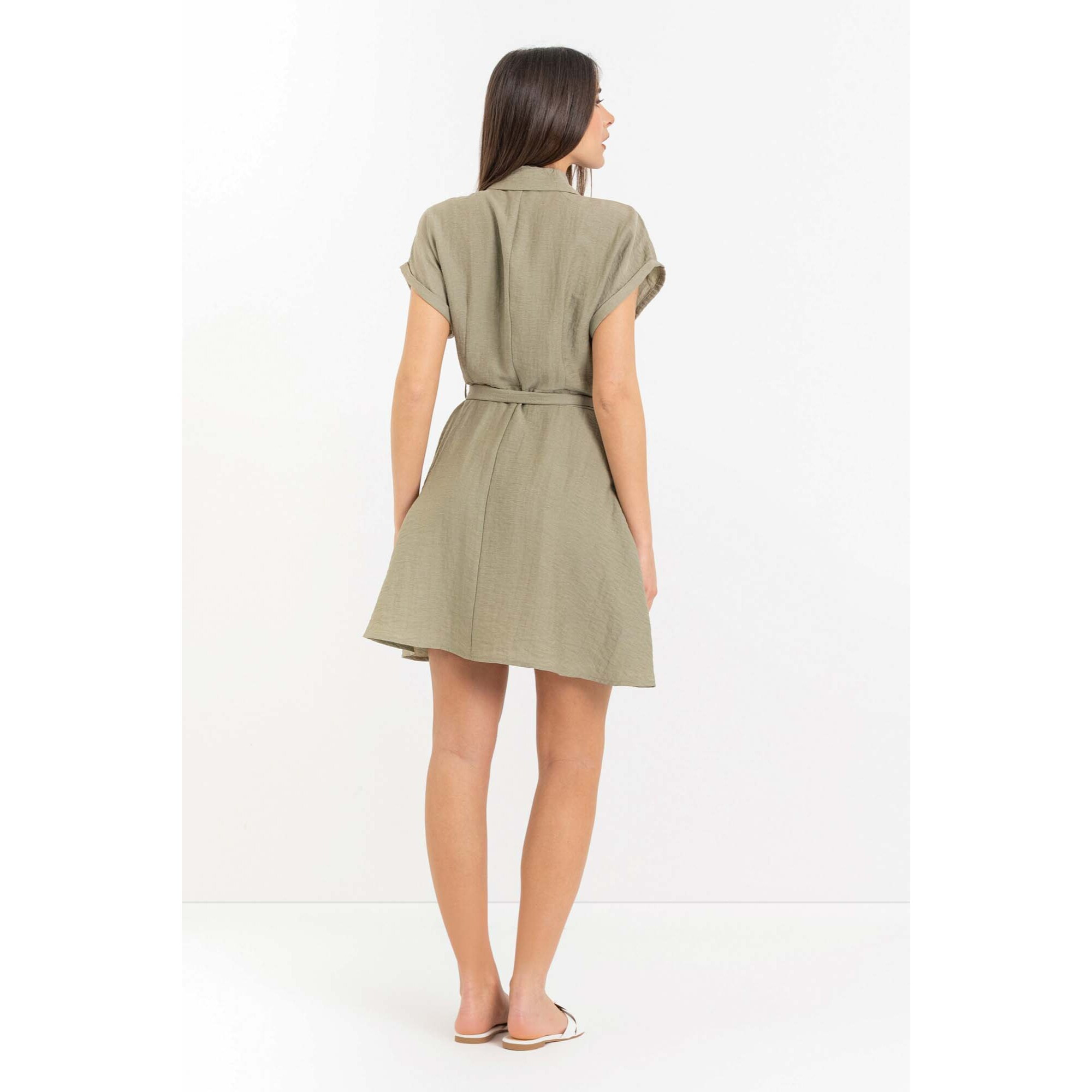Kocca - Abito chemisier con cintura in tessuto Donna