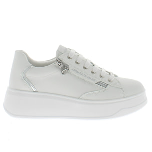 Armata di Mare Scarpe Donna Sneakers Basse con Soletta in Memory Foam AMD S61H21 Star White Silver