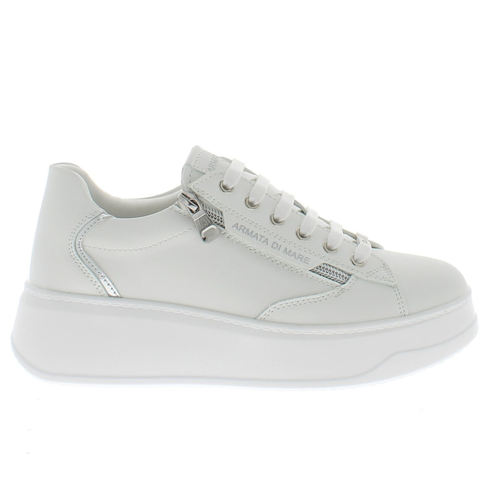 Armata di Mare Scarpe Donna Sneakers Basse con Soletta in Memory Foam AMD S61H21 Star White Silver