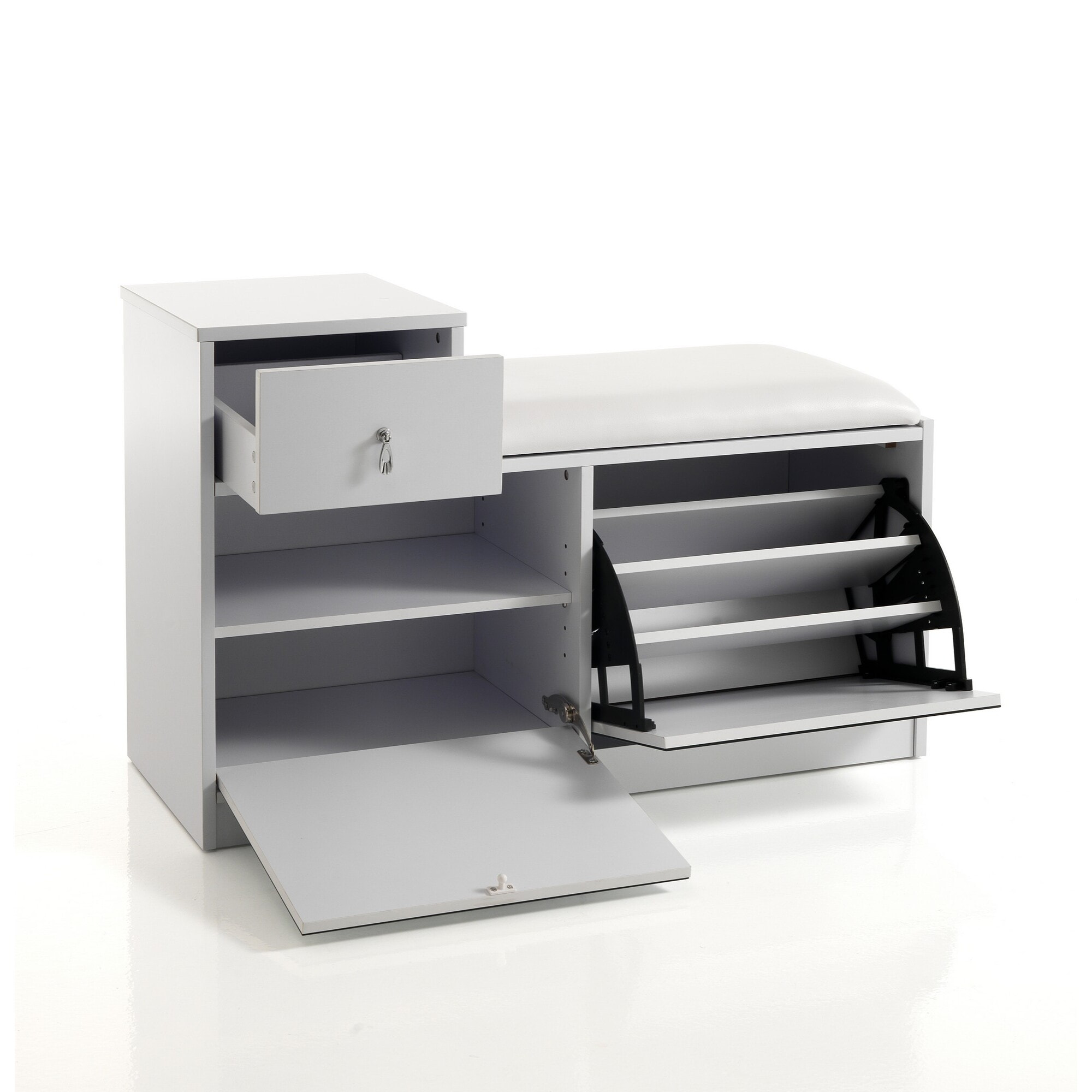 Objet de décoration Tomasucci PRATIKO, en MDF et verre, blanc