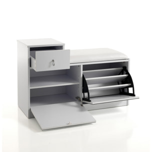 Objet de décoration Tomasucci PRATIKO, en MDF et verre, blanc