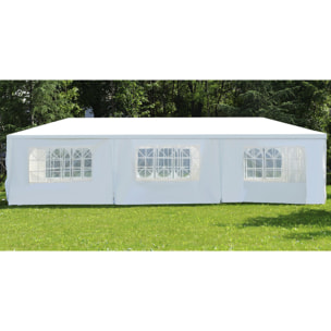 Tenda/gazebo per feste 3x9 impermeabile bianco tendone per fiere e mercati