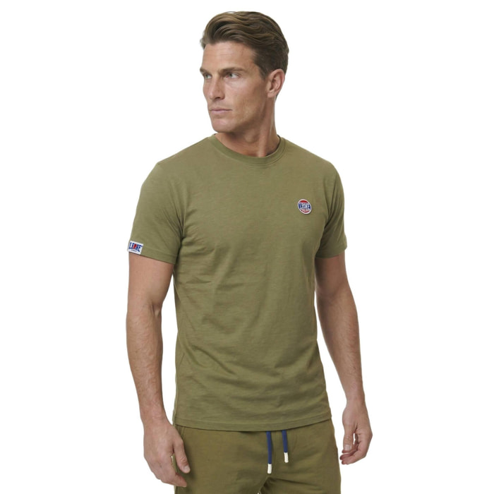 Camiseta de manga corta para hombre con lavado pastel