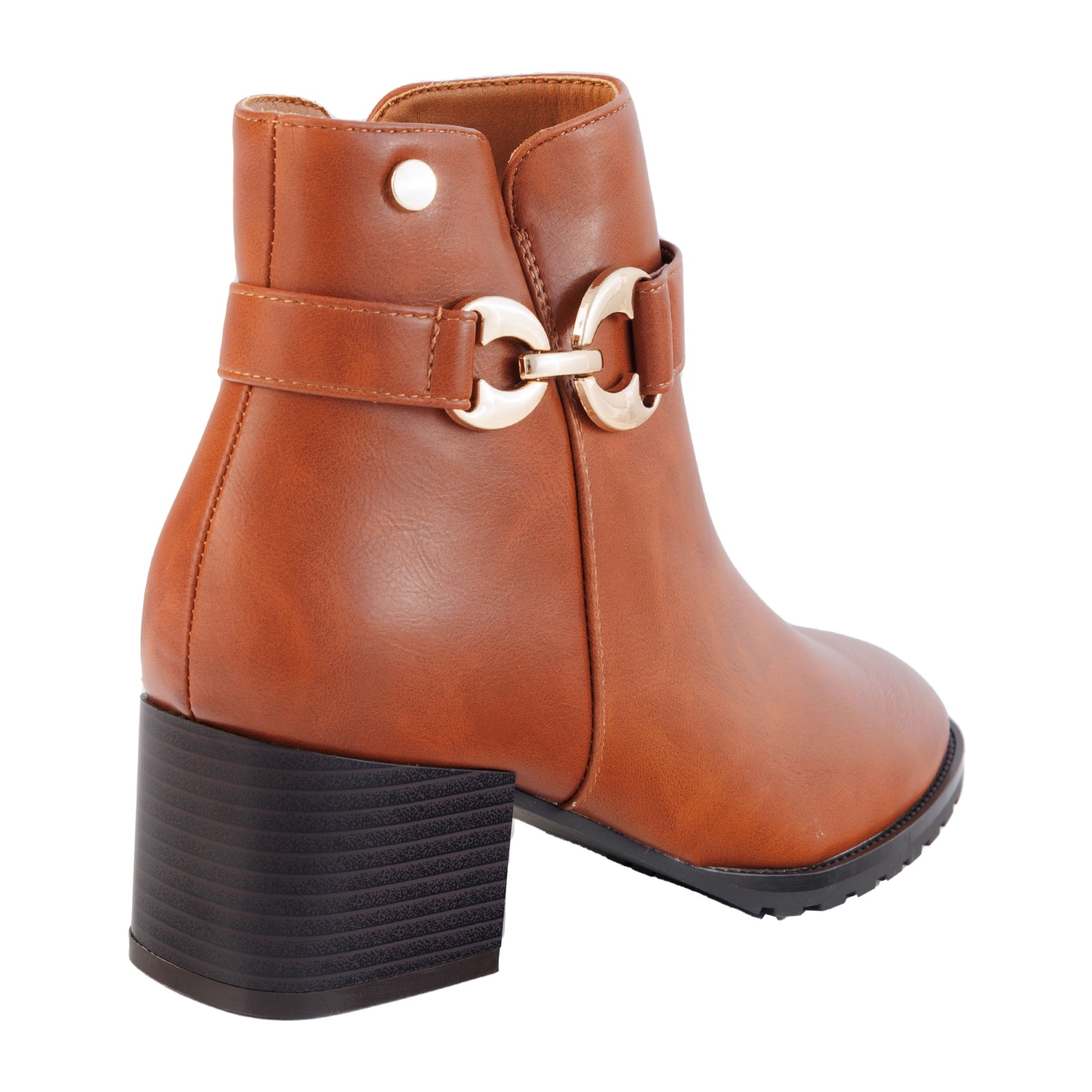 Stivaletti in simil pelle con tacco comodo quadrato