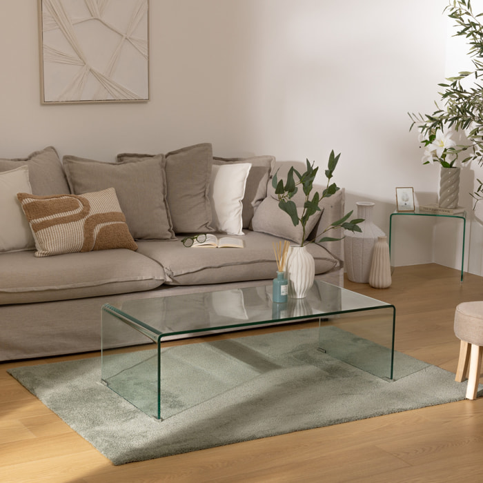 Table basse "Lenia" transparent 110x55x38cm